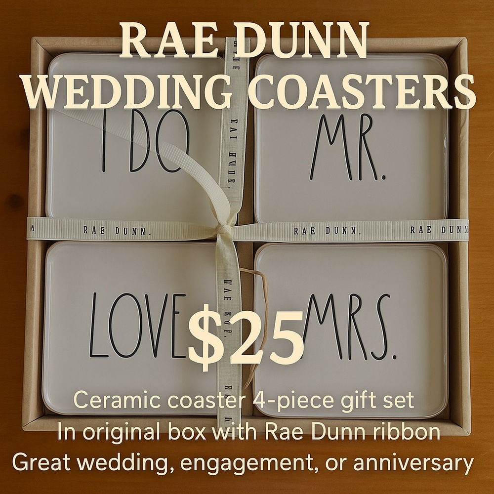NIB Rae Dunn Love Coasters